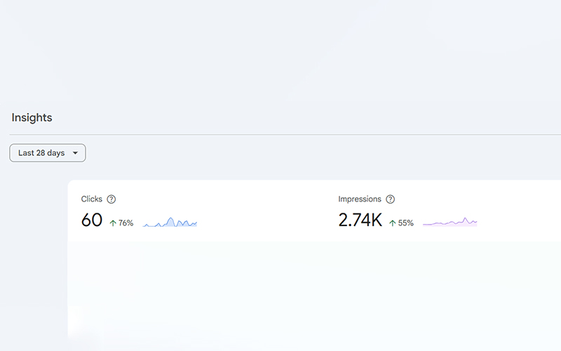 Mountview Denture Clinic Search Console results